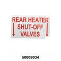 Starcraft Decal, Rear Heater Shut Off Valves 50009034